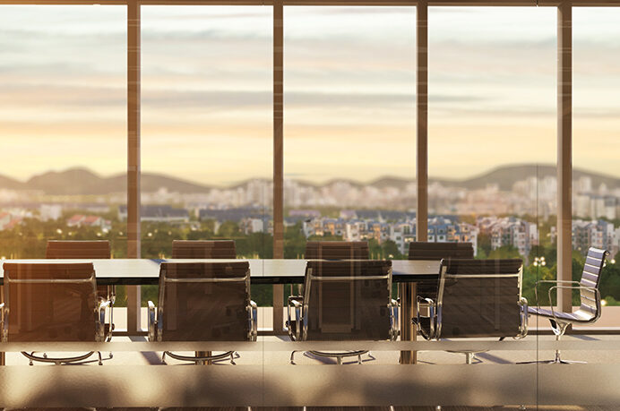 Board room overlooking city | Alliant Private Client