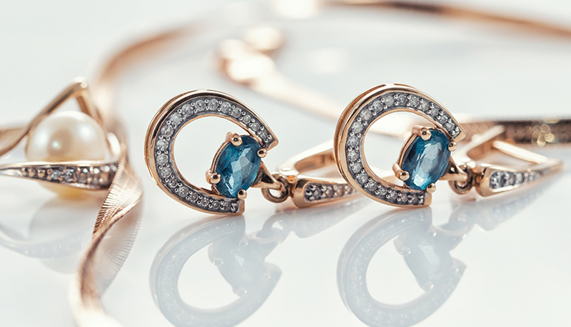 High end diamond and topaz jewelry close up | Alliant Private Client 